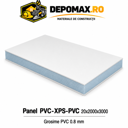 Panel PVC-XPS-PVC 20 x 2000 x 3000 mm, PVC 0,8 mm